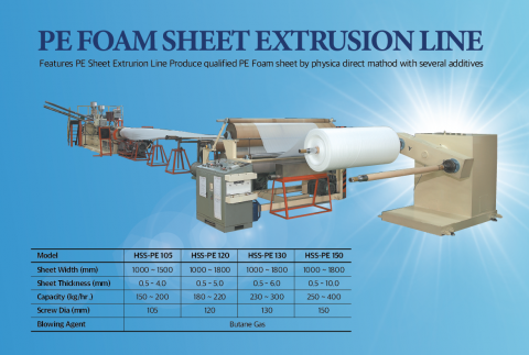 EXTRUSION LINE FOR PE FOAM SHEET