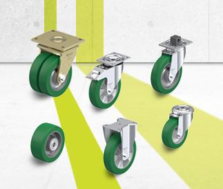 Wheels and Castors with Blickle Softhane PU tread