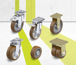 Wheels and Castors with Blickle premium Besthane PU tread